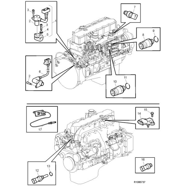 20524936 0281002576 Capteur de pression pour camions pièces détachées pour B7R B9L B11R