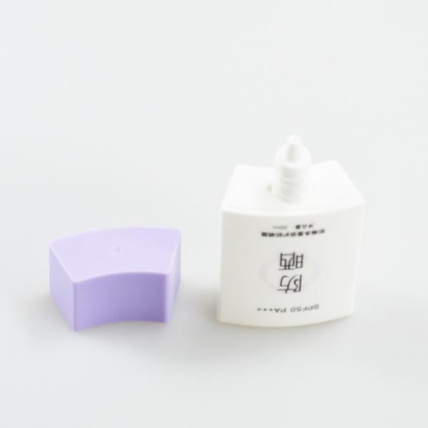 30 ml Botões de creme solar de plástico PE de forma quadrada para outros cosméticos