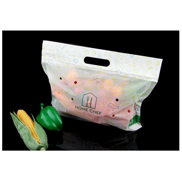 OPP / CPP Fresh Fruit Bags Stand Up Sachet With Holes Custom Printing