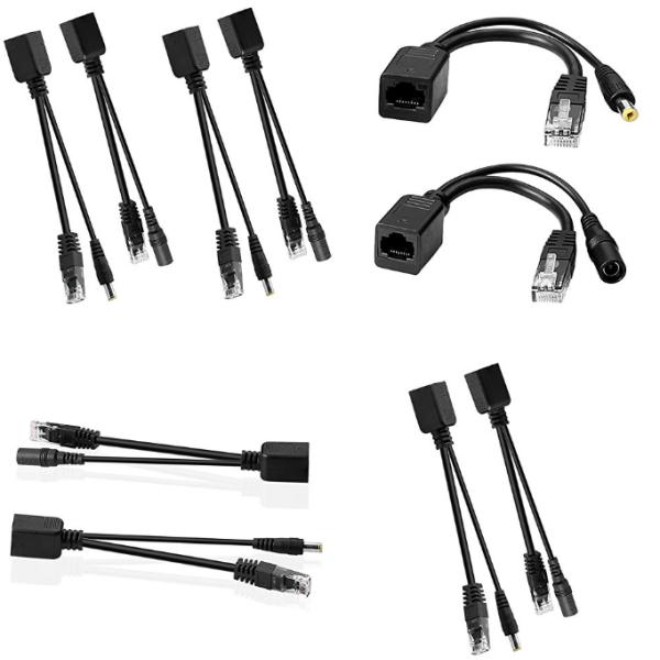 Passive PoE Adapter and Splitter Supports 5V 12V 24V 48V Transmission Distance 30-40m