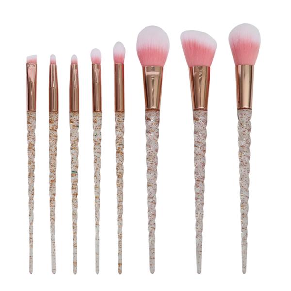 Супер мягкие щетки 8pcs используемые для ручки яркого блеска макияжа глаза волос привлекательной пластиковой синтетических
