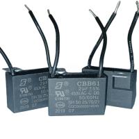 CBB61 450V 2.0mfd Capacitor personalizado com orelha de ferro dobrado com buraco de localização