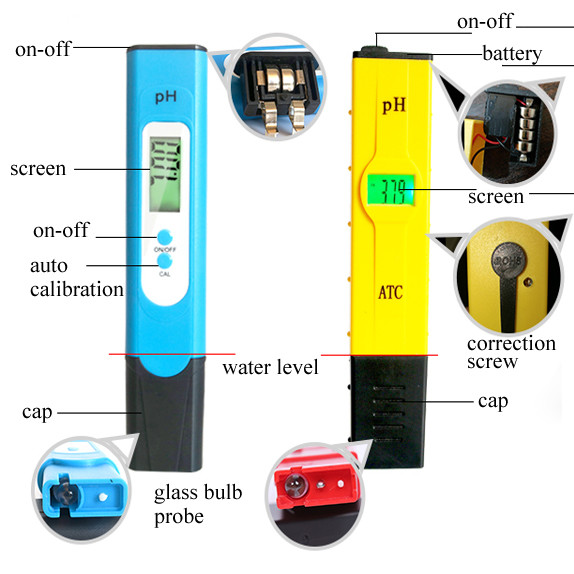 Waterproof Digital PH Meter Tester , Digital PH Pen Tester High Accuracy