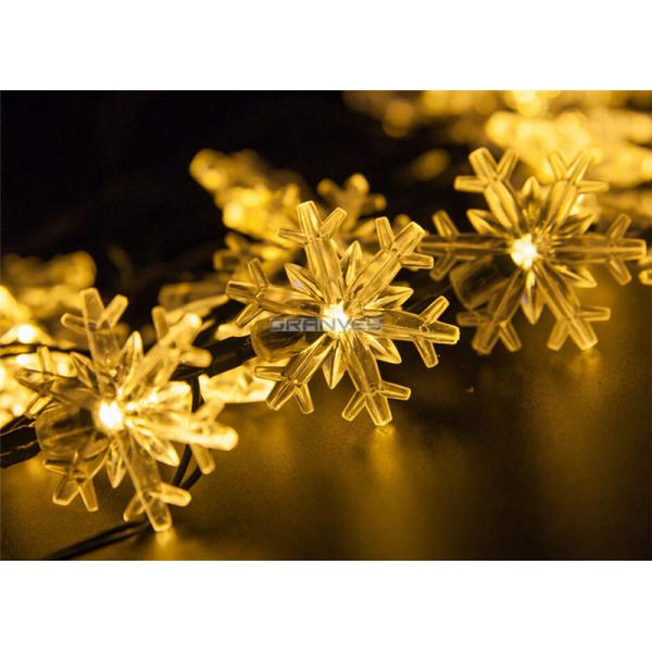 6M Solar LED Christmas Lights Snowflake String 30leds Energy Saving Party Decoration