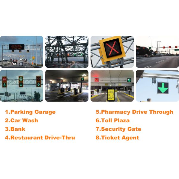 LED Lane Control Sign with JT/T 431-2000 Quality Standard Featuring Red and Green Super Bright LED Lamps for Expressway and Tunnel Traffic Signal Light
