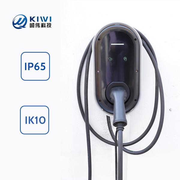 3.5KW Wall Box EV Charger for Red Tesla Outdoor Charging Pile Grid Frequency 50Hz±10Hz