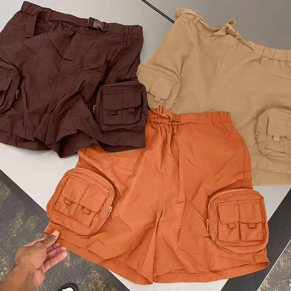 OEM Logo personnalisé Vêtements de rue Pour Hommes Fermeture à glissière Poche Shorts Cargo Gymnastics Supersize Basketball Noir Jogger Sports Cargo Pantalon