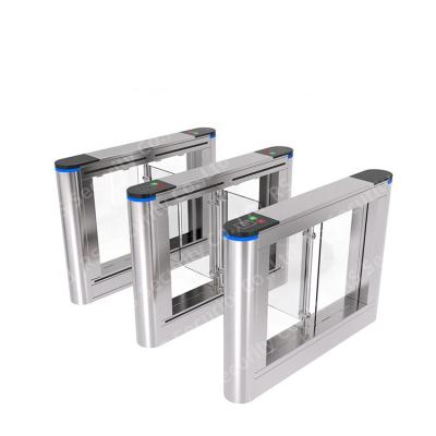 Kindergarten DC Brushless Swing Turnstile Anti-tailing Rfid Reader Wing Barriers Gate With Wheels