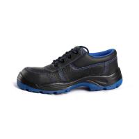 Chaussures en cuir de vache en relief noir chaussures à orteils en acier lacets de fermeture chaussures de sécurité