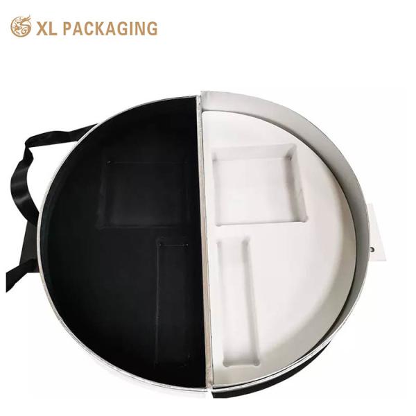 Customized Magnetic Close Cosmetic Gift Box for Luxury Crescent Semicircle Shape Eye Shadow Makeup Set Packaging