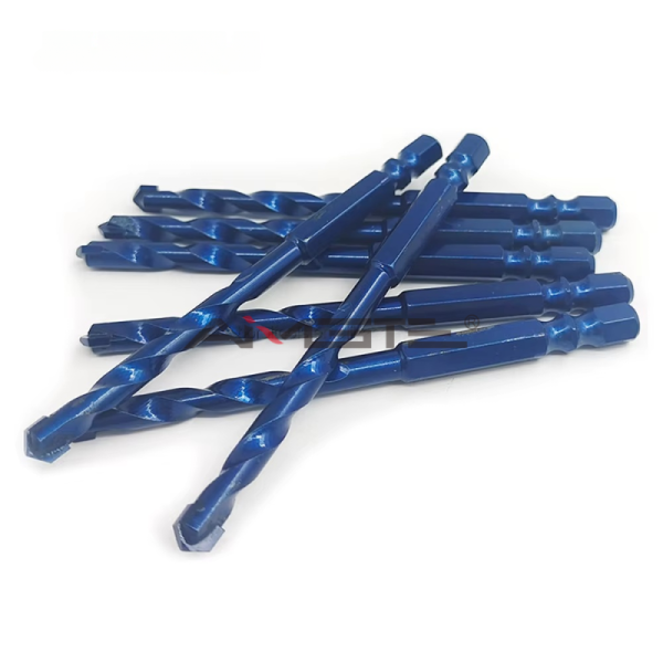 Straight Hex Shank 3mm 6mm Single Cross Carbide Tip Marble Ceramic Glass Tiles Drill Bit for Glass Ceramic Tile Marble