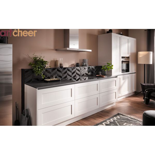 Custom Walnut Kitchen Cabinets with Solid Wood Construction and Ready to Assemble Modular Kitchen Cabinets