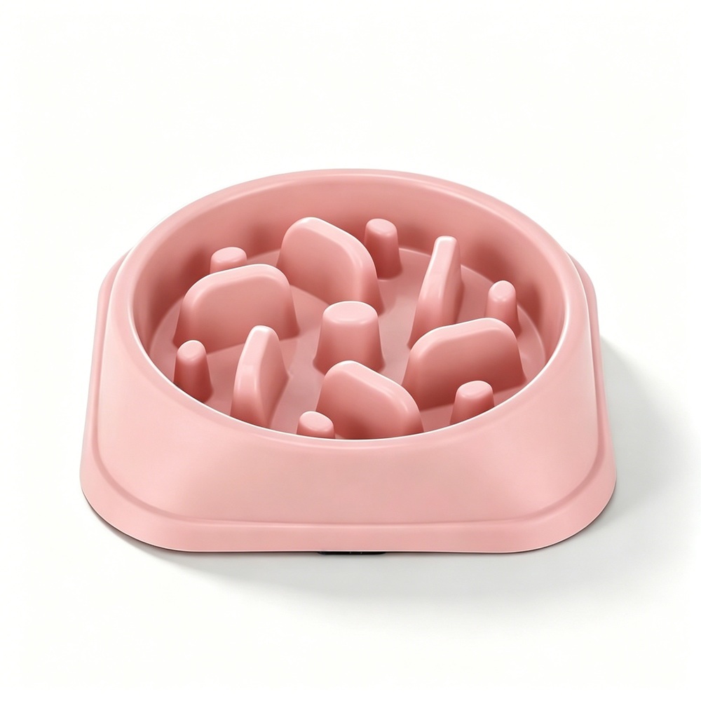 Eco Friendly Plastic Slow Feeder Dog Bowl With Non Slip Base