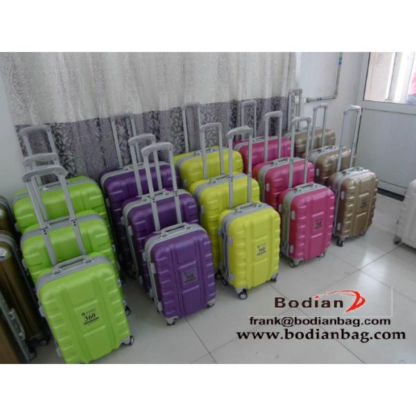 latest new type abs luggage sets with aluminum frame super light weight