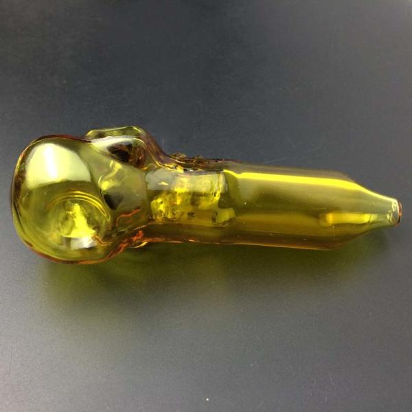 Cartoon Cool Design Yellow Hookahs Smoking Handy Pipe Straight Tube OEM / ODM Available