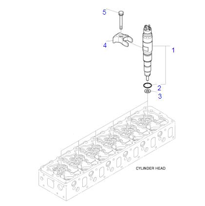 Assy d'injecteur de carburant de moteur de 65.10401-7004A 0445120080 DOOSAN DAEWOO DL06