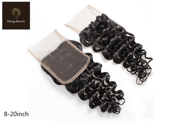 Deep Wave 12 Inch 100g Remy Human Hair Closure 10A No Smelling