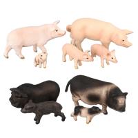 Simulation personnalisée Animaux Modèles Jouets Ensembles de porcs Figures d'action en plastique Jouets éducatifs