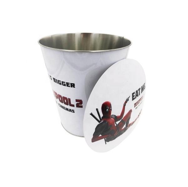 DADI 5L Metal Popcorn Bucket Tin Dia 195mm Personalised Snack Tin for Cookie Lollipop