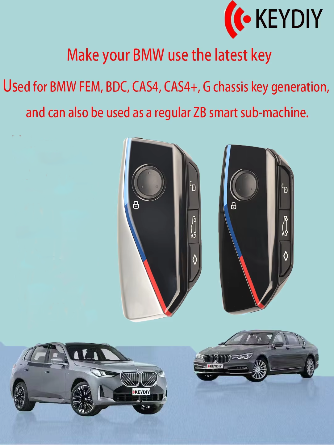 KEYDIY for BMW FEM , BDC , CAS4 , CAS4+ Smart Key Shell BMW U-Chassis 2021+ F/G chassis U-Shape 4-Button Only Key Case Wholesale MOQ 500PCS