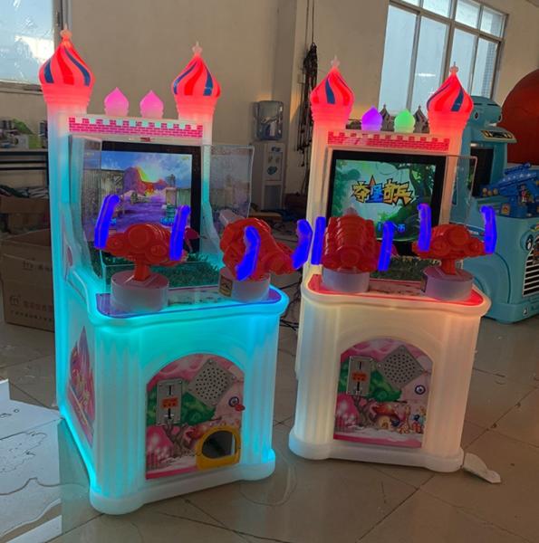 Guangzhou gaming factory children coin operated castle shooting arcade kids video racing game machines