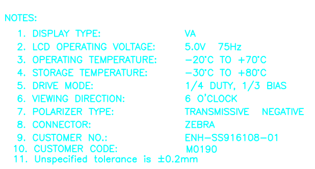 Silencer Dedicated LCD Display TN Seven Segment Eight Digit Color VA Black Mask Module Factory