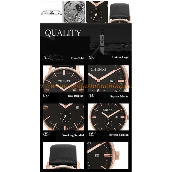 060 Leather Band Watch Fashion Jewelry Wholesale Cheap Watches Retailing Rose Gold Watch