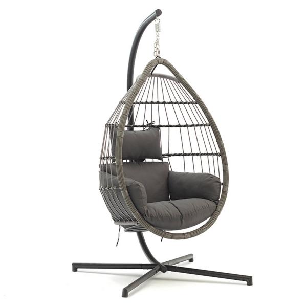 Optional Cushion Color Two-Person Iron Swing and Rocking Chair for Cozy Outdoor Spaces