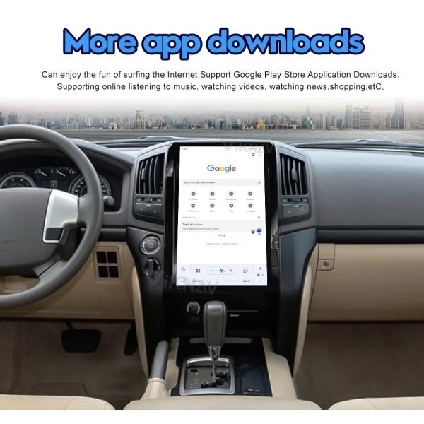 16 дюймовый Android авто стерео для 2010-2013 Toyota Cruiser 128G навигация GPS мультимедийный проигрыватель беспроводной Carplay 4G