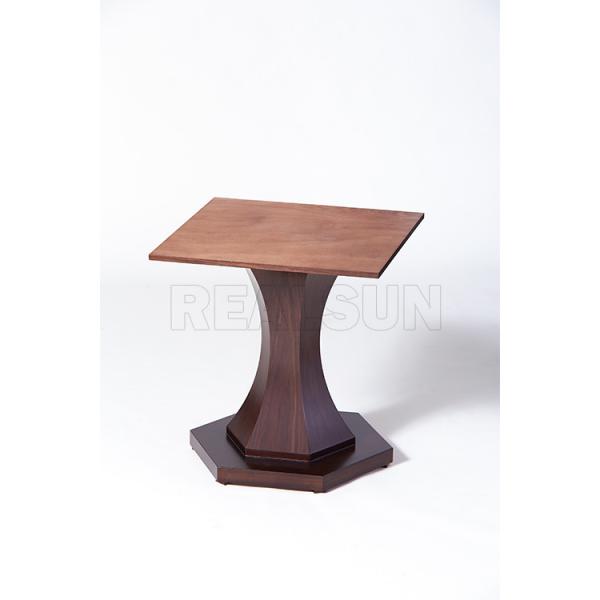 Customizable Design MDF Living Room Coffee Table With Walnut Veneer Solid Wood Base