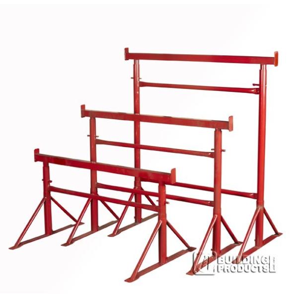Painted Adjustable Steel Trestles / Industrial Builders Trestles For Constructio