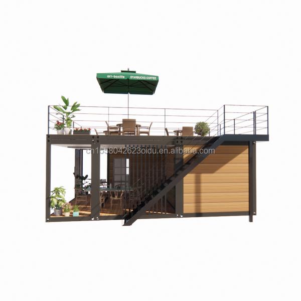 20 Foot Wooden Deluxe Garden Studio Flat Package Assembly 2 Bedroom Container Mobile House with Aluminum Alloy Windows