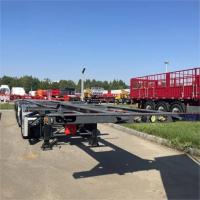 Semi-remorque porte-conteneur squelettique pour le transport de conteneurs de 40 pieds, 4 essieux, en acier Q345B