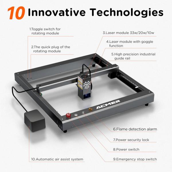 Industrial Laser Wood Engraving Machine 20W Laser Cutter Engraver