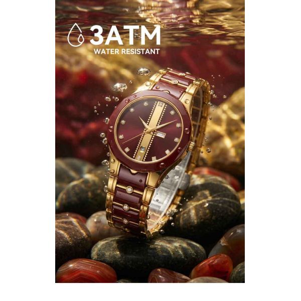 AuraCrest Duo Quartz Watch | Ceramic Couple Wholesale