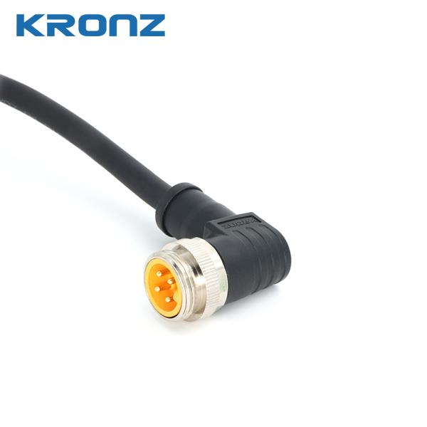 Industrial 7/8 Connectors IP67 With Brass Contact Nut Material