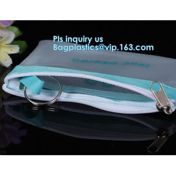 Bikini Plastic Packaging Clear PVC Swimwear Wet Packaging Bag With Zipper, stand up slider Zip lockk bag for underwear bik
