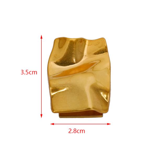 Gold Delicate Metal Pouch Handbag Lock Hardware Sturdy Construction