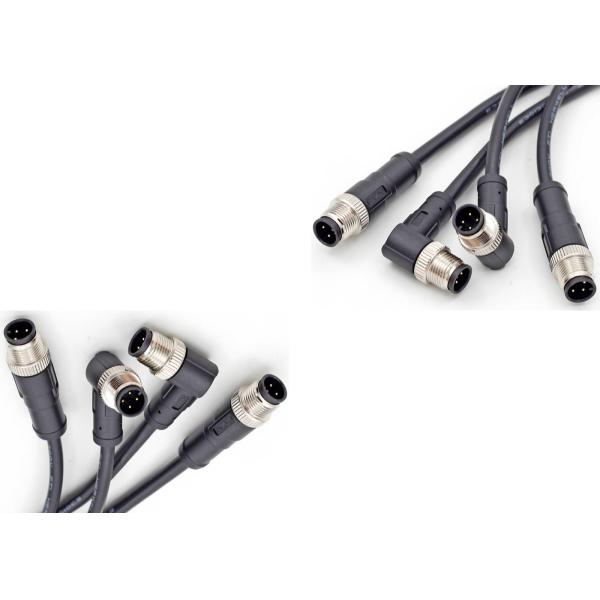 Провод кабеля соединителя 1000mm IP67 M12 водоустойчивый