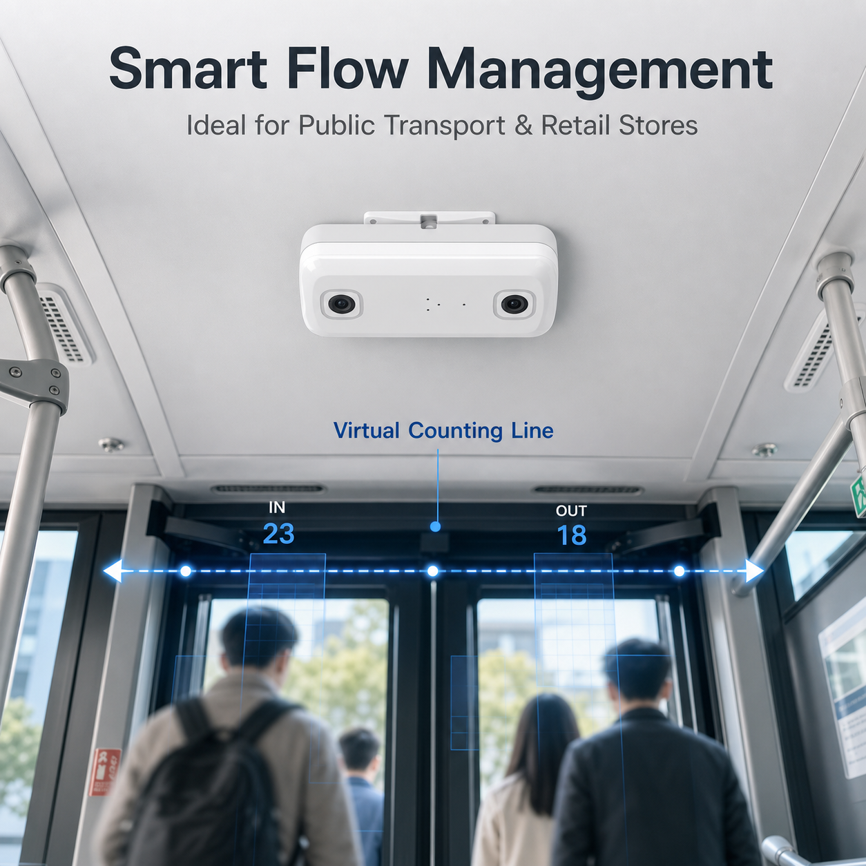 4G WIFI Bus Passenger Counting System With Real-Time Counting and 98% Accuracy MDVR