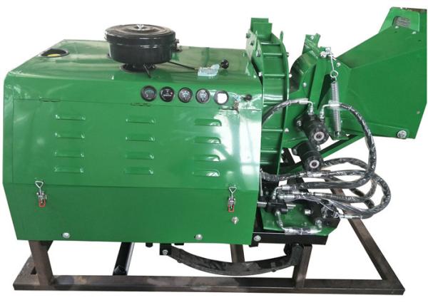 8 Inch Chipping Capacity Diesel Engine Wood Chipper With Hydraulic Feeding System