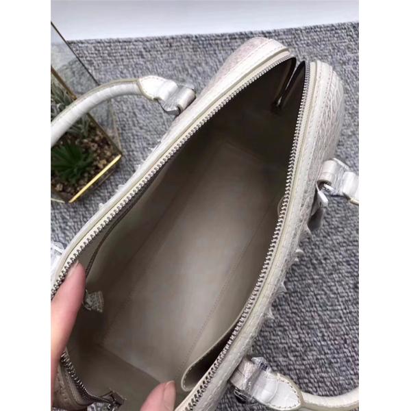 Genuine Real Alligator Skin Women Boston Purse Lady Handbag Exotic Authentic Crocodile Leather Female Cross Shoulder Bag