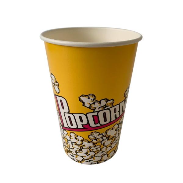 Wood Pulp 46 Oz Popcorn Cups Customized PE Lining Disposable Popcorn Cup
