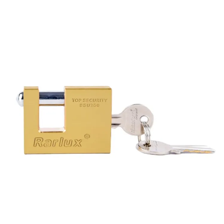 Rarlux 50-90mm High Security SOLID PADLOCK Shackle in Chrome Plated Best Padlock Brass Rectangular Padlock