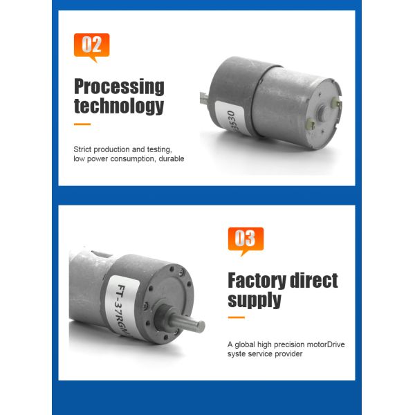 FT-37RGM3530 High Torque Geared DC Motor for Automatic Table