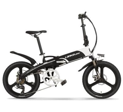 13AH L G Battery Powered Bike , LANKELEISI 20 Inch Folding Electric Bike