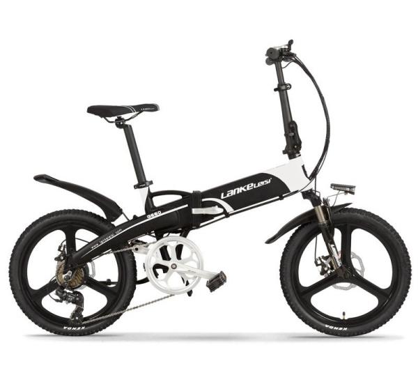 13AH L G Battery Powered Bike , LANKELEISI 20 Inch Folding Electric Bike