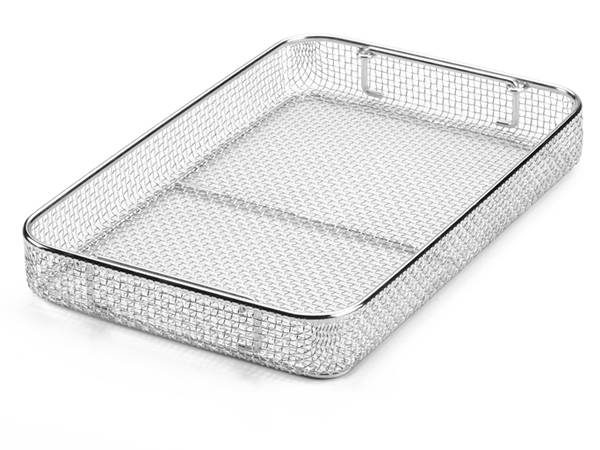 Kitchen Cooking Stainless Steel Wire Mesh Basket 0.5mm Dia 304 / 316 Tasteless