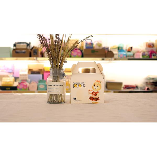 Party Occasions Cartoon Bear Baby Cake Packaging Box Eco Friendly