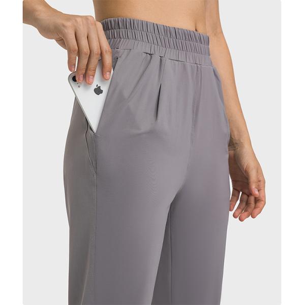 Elastic Waist Yoga Sports Pockets Jogger Pants Women Workout Running Trouser